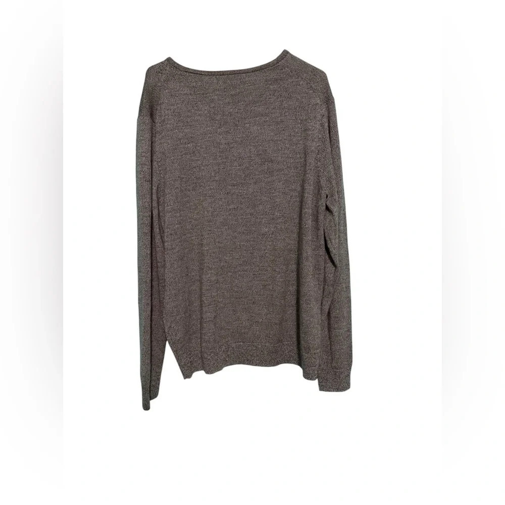 Nordstrom Men's Shop V-Neck 100% Italian Merino Wool Sweater Dk Gray Size XL - Picture 2 of 6